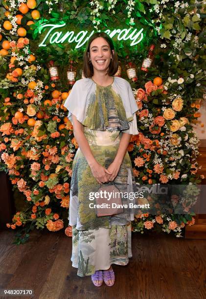 Laura Jackson attends the launch of new gin Tanqueray Flor de Sevilla in partnership with Jose Pizarro at Pizarro Restaurant on April 18, 2018 in...