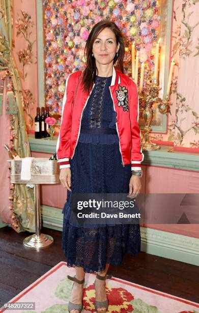 Julia Bradbury attends Peanut's 1st birthday party at Annabel's on April 18, 2018 in London, England.