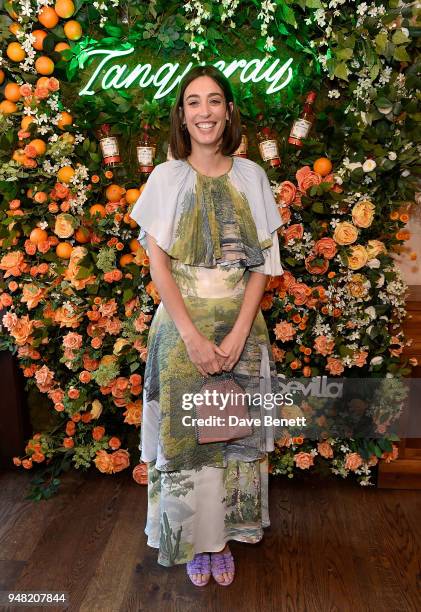 Laura Jackson attends the launch of new gin Tanqueray Flor de Sevilla in partnership with Jose Pizarro at Pizarro Restaurant on April 18, 2018 in...