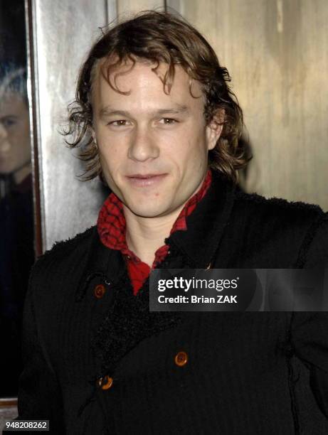 Heath Ledger arrives to a screening of "Candy" held at the Tribeca Grand Hotel screening room, New York City BRIAN ZAK.