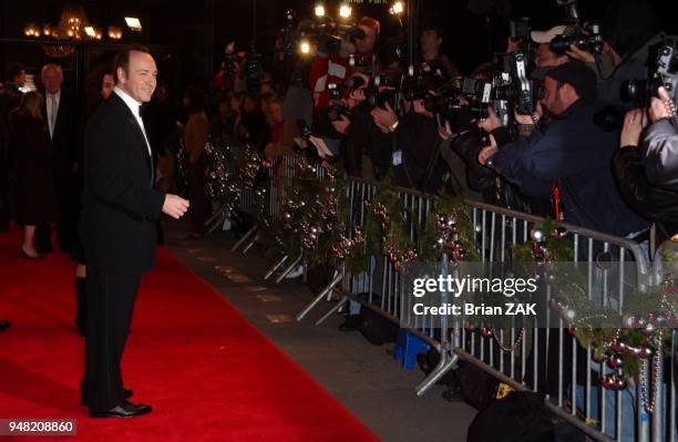 Kevin Spacey arrives to the New York premiere of "Beyond The Sea" held at The Ziegfeld Theater, New York City.