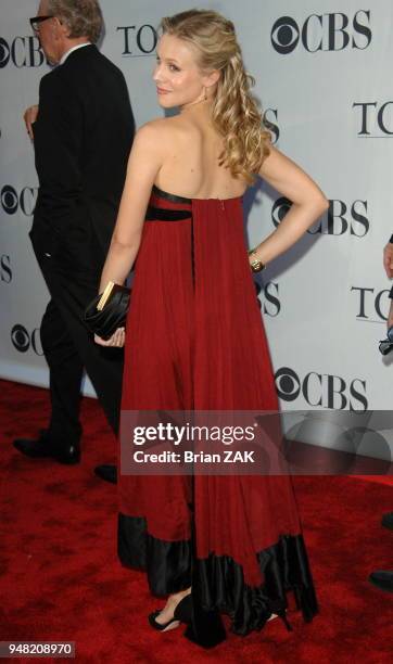 Kristin Bell arrives to the 60th Annual Tony Awards held at Radio City Music Hall, New York City. BRIAN ZAK.