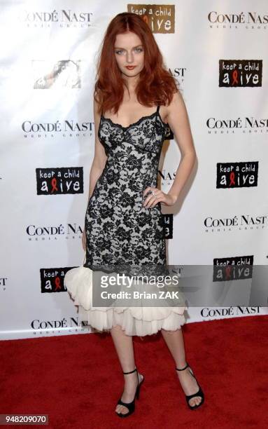 Lydia Hearst arrives to Conde Nast Media Group Presents "The Black Ball" to Benefit Keep A Child Alive held at Hammerstein Ballroom, New York City...