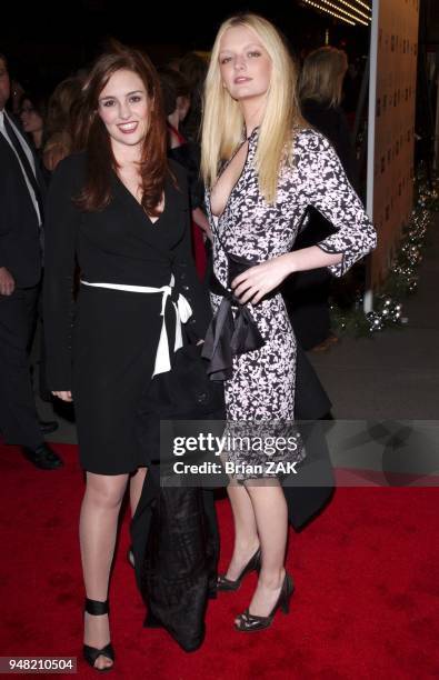 Lydia Hearst and Jillian Hearst arrive to the New York premiere of "Beyond The Sea" held at The Ziegfeld Theater, New York City.