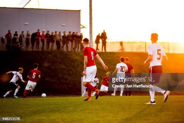 General view during the International friendly match between U18 Austria and U18 Germany on April 18, 2018 in Wels, Austria.