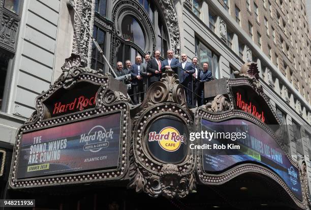 Matt Harkness, President Hard Rock Atlantic City, Joe Jingoli, Michael Jingoli, Jon Lucas, COO Hard Rock International, Jim Allen, CEO Hard Rock...