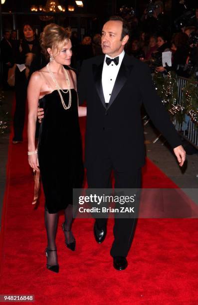 Kate Bosworth and Kevin Spacey arrive to the New York premiere of "Beyond The Sea" held at The Ziegfeld Theater, New York City.