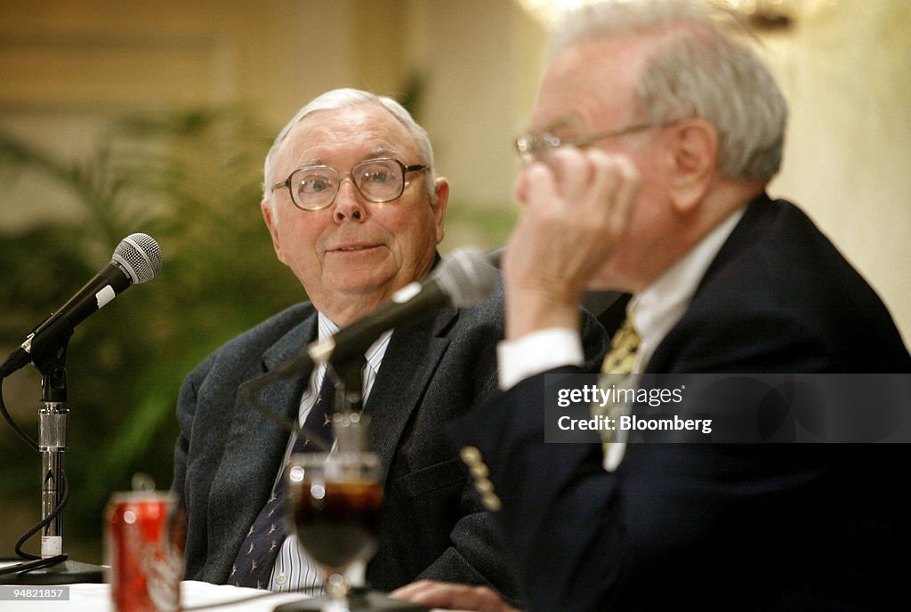 Charlie Munger, left, vice chairman, Berkshire Hathaway Inc.