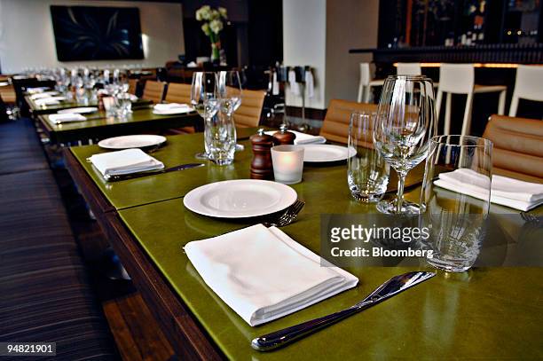 Table setting is pictured in the A Voce dining room Friday, March 17, 2006 in New York.