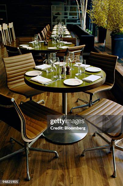 Table setting is pictured in the A Voce dining room Friday, March 17, 2006 in New York.