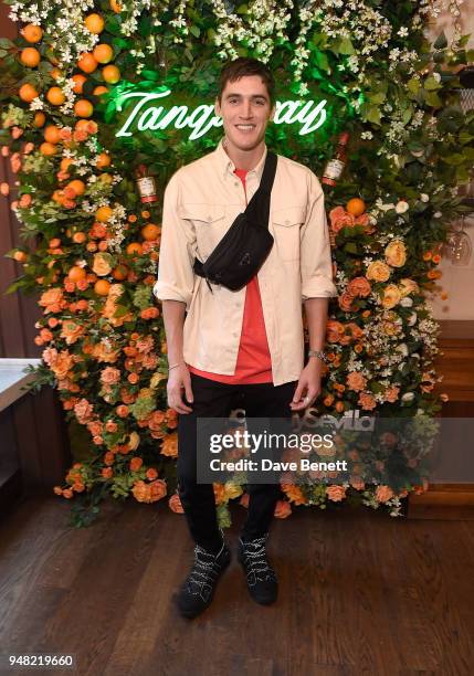 Isaac Carew attends the launch of new gin Tanqueray Flor de Sevilla in partnership with Jose Pizarro at Pizarro Restaurant on April 18, 2018 in...