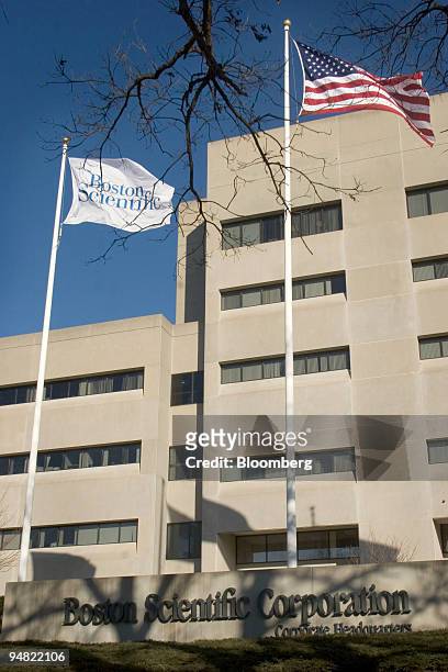 Boston Scientific Headquarters in Natick, Massachusetts are seen Thursday, January 12, 2006. Guidant Corp., after accepting an increased takeover bid...