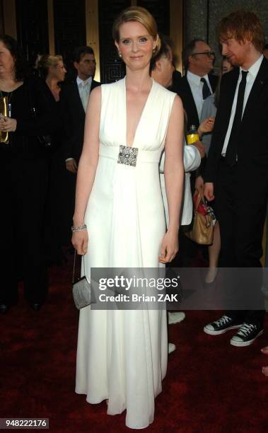 Cynthia Nixon arrives to the 60th Annual Tony Awards held at Radio City Music Hall, New York City. BRIAN ZAK.