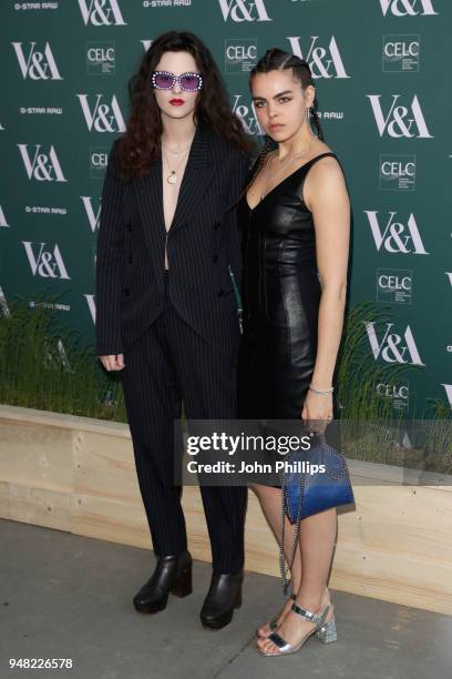 Daisy Maybe and Bee Beardsworth attend the Fashioned From Nature VIP preview at The V&A on April 18, 2018 in London, England.