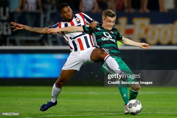 Giliano Wijnaldum of Willem II, Dylan Vente of Feyenoord during the Dutch Eredivisie match between Willem II v Feyenoord at the Koning Willem II...