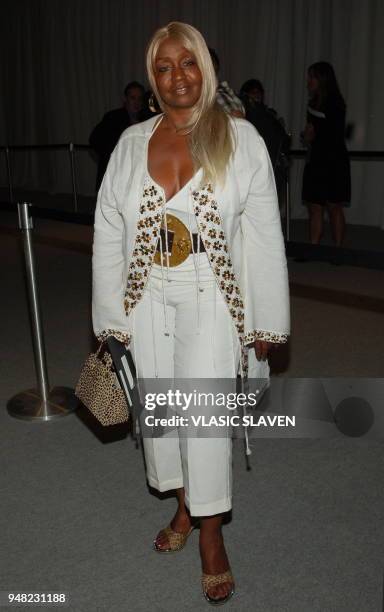 Janice Combs arrives at Baby Phat by Kimora Lee Simmons Spring 2007 Fashion Show, during Olympus Fashion Week, held at Bryant Park, in New York, NY,...