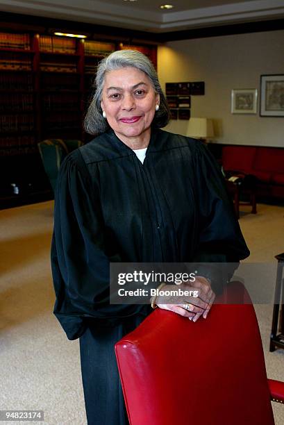 District Judge Miriam Goldman Cedarbaum is pictured in her chambers at the federal courthouse in New York on Monday, May 24, 2004.