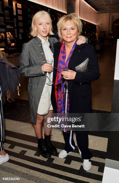 Ella Edmondson and Jennifer Saunders attend Fashioned From Nature VIP preview at The V&A on April 18, 2018 in London, England.
