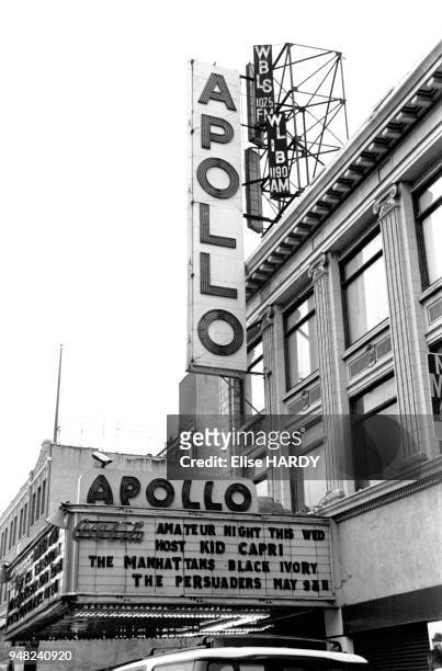 Théâtre Apollo dans le quartier d'Harlem à New York, aux Etats-Unis.