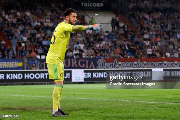 Brad Jones of Feyenoord during the Dutch Eredivisie match between Willem II v Feyenoord at the Koning Willem II Stadium on April 18, 2018 in Tilburg...