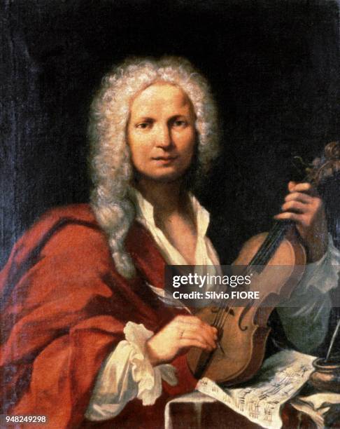 Portrait du compositeur italien Antonio VIVALDI du XVIIIème siècle. Peinture de F.M. LA CAVE conservée au Civico Museo à Bologne. Portrait du...