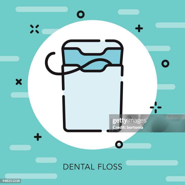 floss open outline dentist icon - floss vector stock illustrations
