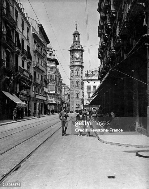 La tour Santa Catalina à Valence, Espagne en 1934.