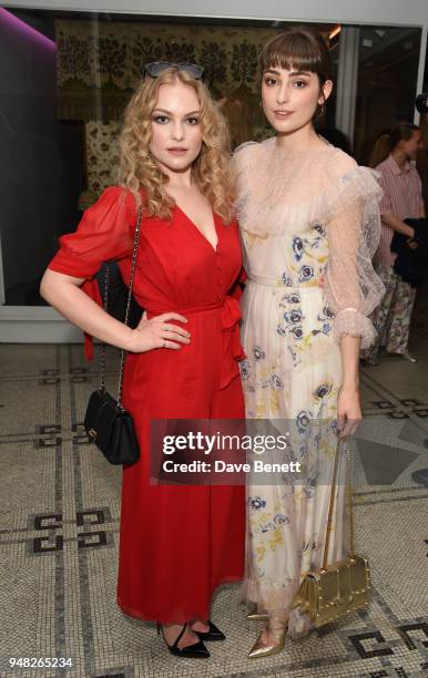 Ciara Charteris and Ellise Chappell attend Fashioned From Nature VIP preview at The V&A on April 18, 2018 in London, England.