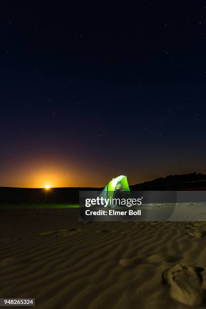 camping on the moon - port stephens stock pictures, royalty-free photos & images