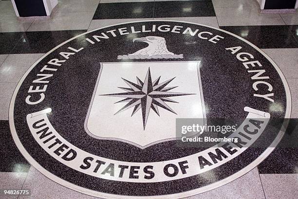 The seal of the Central Intelligence Agency, on the floor of the foyer at the CIA Headquarters, in Langley, VA is shown in a photo taken Thursday,...