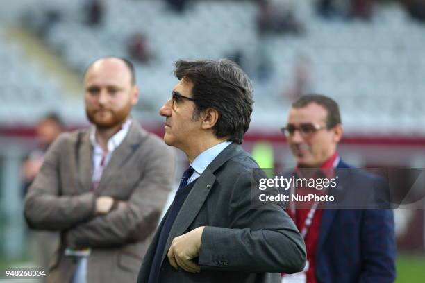 Urbano Cairo, president of Torino FC, before the Serie A football match between Torino FC and AC Milan at Olympic Grande Torino Stadium on April 18,...