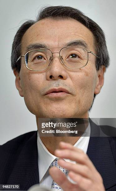 Fuji Television President Shuji Kano speaks to reporters during a press briefing in Tokyo Friday, May 20, 2005. Japan's biggest broadcaster, said...