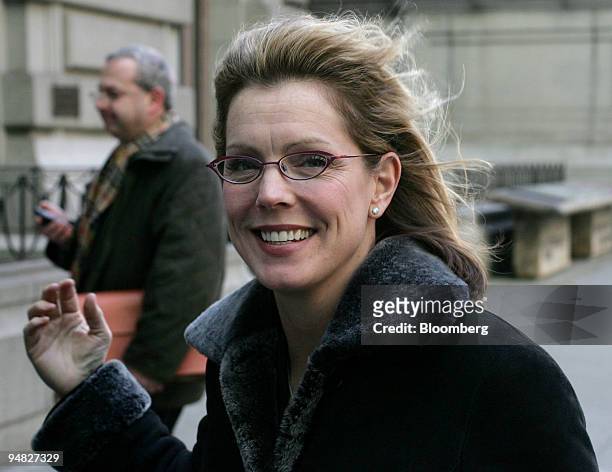 United States Trustee Deirdre Martini exits a Calpine bankruptcy hearing in New York, Wednesday, December 21, 2005. Calpine Corp.'s unsecured...