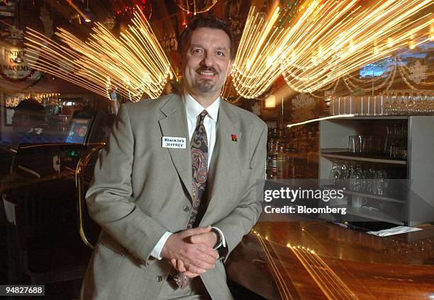 Jeffrey Thomas, owner of Blackie's Restaurant, poses in the bar area of his establishment in Chicago, Illinois on Tuesday, December 20, 2005. The...