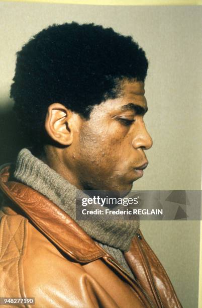 Jean-Thierry Mathurin, tueur en série, le 4 décembre 1987 à Paris, France.