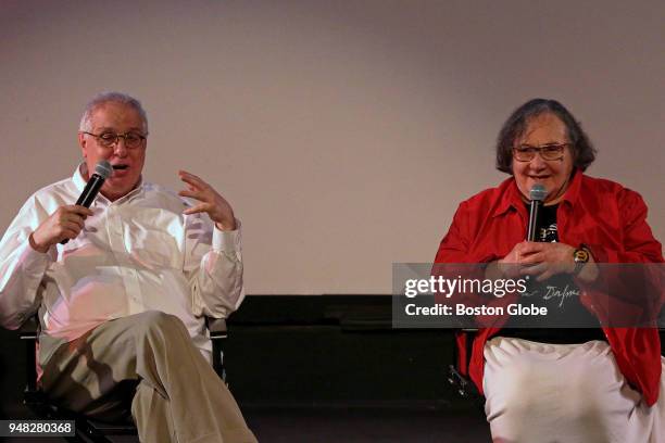 Ilm maker Errol Morris with Portrait photographer Elsa Dorfman, the subject of his movie The B-Side during a Q and A following its screening at the...