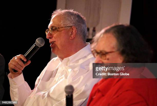 Ilm maker Errol Morris with Portrait photographer Elsa Dorfman, the subject of his movie The B-Side during a Q and A following its screening at the...