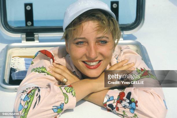 Portrait de Pauline Lafont en avril 1988, Bahamas.