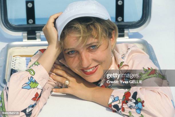 Portrait de Pauline Lafont en avril 1988, Bahamas.