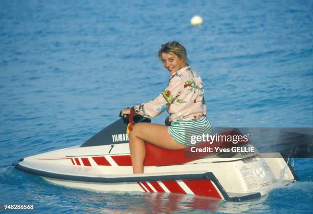 Portrait de Pauline Lafont en avril 1988, Bahamas.