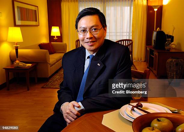Ascott Group chief executive Eugene Lai is pictured in the suite of one of his company's service apartment buildings in Singapore Wednesday, May 5,...