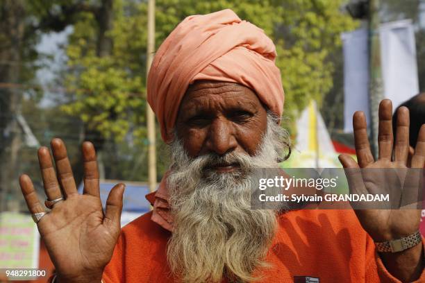 Nepal, City of Kathmandu, the Pashupati hinduist temple during the annual march 10th Maha Shivaratri festival , sadhus. Nepal, ville de Kathmandou,...