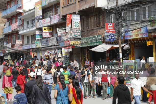 Nepal, City of Kathmandu, crowds of believers in the streets during the march 10th Maha Shivaratri //Nepal, ville de Kathmandou, des foules sont dans...