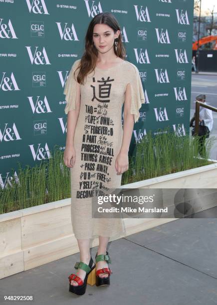 Sai Bennett attends the Fashioned From Nature VIP preview at The V&A on April 18, 2018 in London, England.