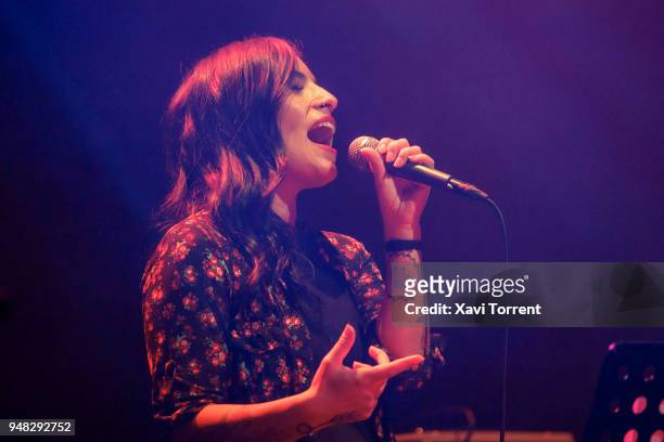 Ana Tijoux performs in concert at sala Barts during Guitar BCN 2018 on April 18, 2018 in Barcelona, Spain.