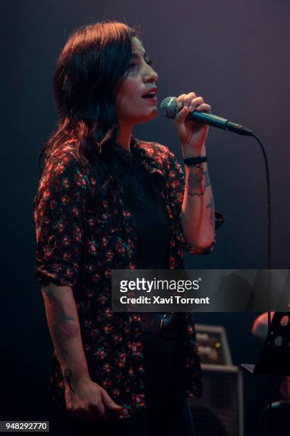 Ana Tijoux performs in concert at sala Barts during Guitar BCN 2018 on April 18, 2018 in Barcelona, Spain.