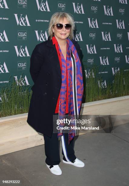 Jennifer Saunders attends the Fashioned From Nature VIP preview at The V&A on April 18, 2018 in London, England.