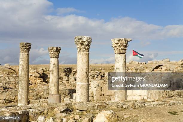 Ruins of a bizantine church. The citadel. Amman.Kingdom of Jordan.