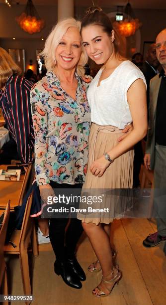 Mary Greenwell and Amber Le Bon attend the Wildsmith Skin launch dinner co-hosted by Skye Gyngell & Kathleen Baird-Murray at Spring at Somerset House...