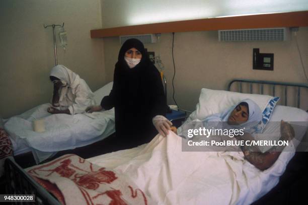 Femmes kurdes ayant été gazées en mars 1988 dans le village de Halabja, Irak.